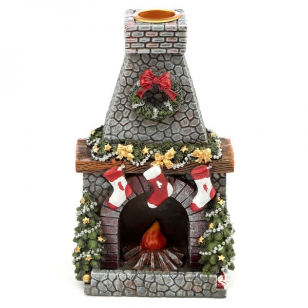 Christmas Fireplace Backflow Incense Burner Puckator