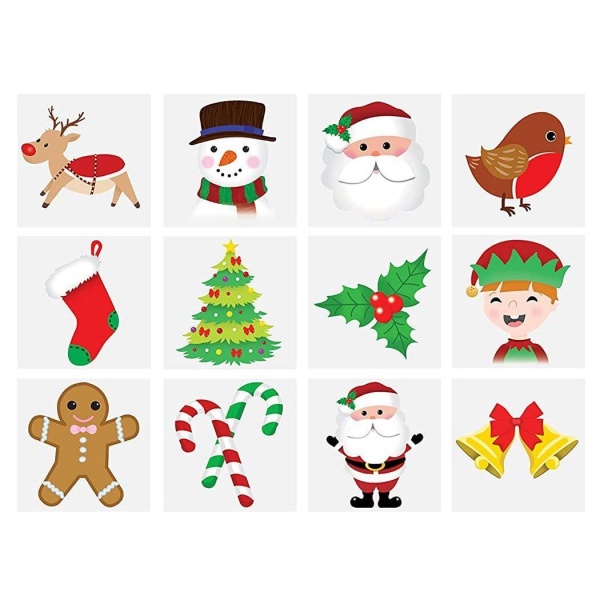 Christmas - Pack of 12 Mini Tattoos