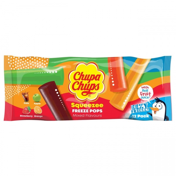 Chupa Chups  Eezy Freezzy Squeezy Ice Pops 600ml (Pack of 12)