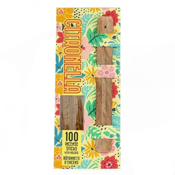 Citronella Incense Sticks 100 Pack & Wooden Holder Outdoor Living Sifcon International