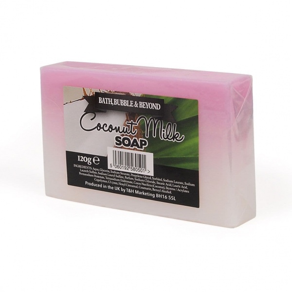 Coconut Ice Milk Glycerin Soap Slice - Bath Bubble & Beyond 120g