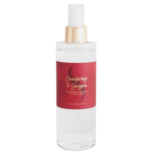 Cranberry & Ginger Fragranced Room Home Spray 200ml Shearer Candles