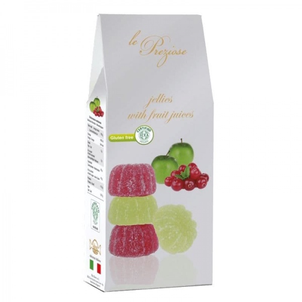 Cranberry & Green Apple Italian Fruity Jellies Sweets Le Preziose 200g