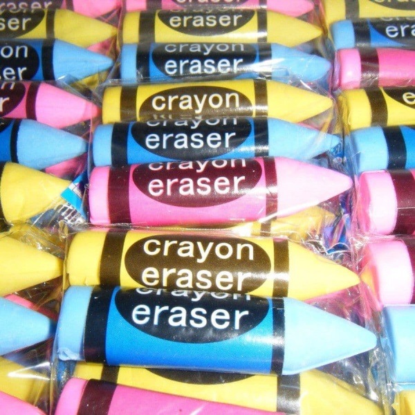 Crayon Erasers (Packs of 3) Novelty Rubbers