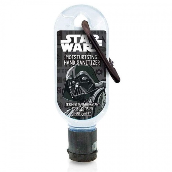 Darth Vadar Black Tea Star Wars Clip & Clean Moisturising Travel Hand Sanitizer Gel 30ml Mad Beauty
