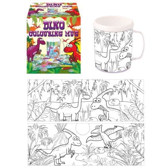 Dinosaur Colouring Mug - Colour Your Own Arts & Crafts