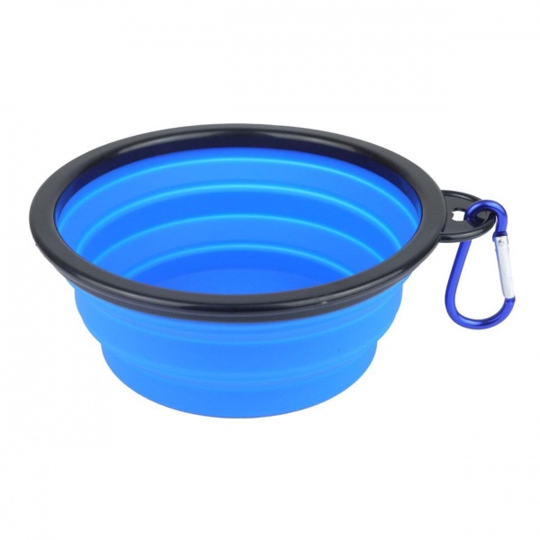 Dog Water Food Bowl 350ml Foldup Silicone Travel Henbrandt (1 Supplied)