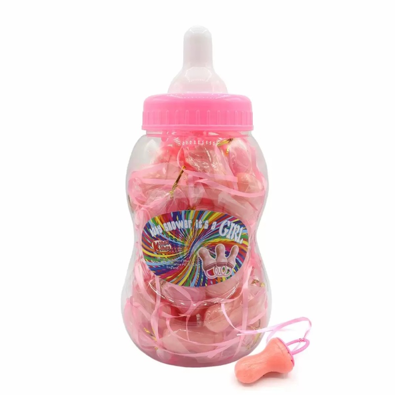 40 x Mini Pink Girl Baby Shower Dummies Lollies Kandy Kandy 23g In