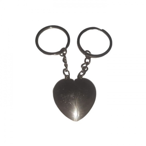 Duo Hearts - Love Split 2 Piece Stainless Steel Keyring