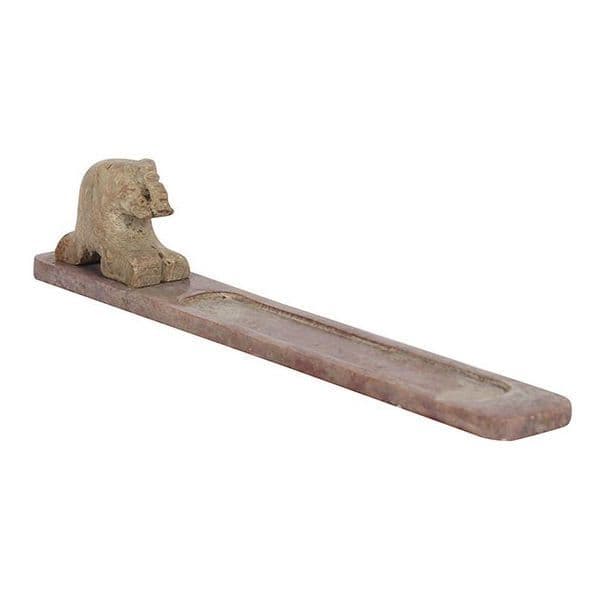 Elephant Carved Soapstone Incense Sticks Burner Ash Catcher