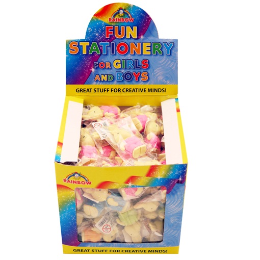 96 x Rabbit - Novelty 3D Erasers Rubbers Wholesale Box