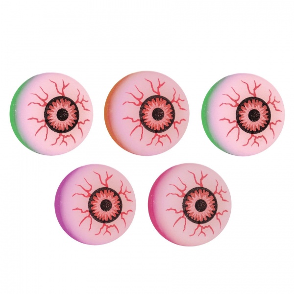 Eyeball Bouncers - Assorted Colours Bouncy Jet Balls 32mm