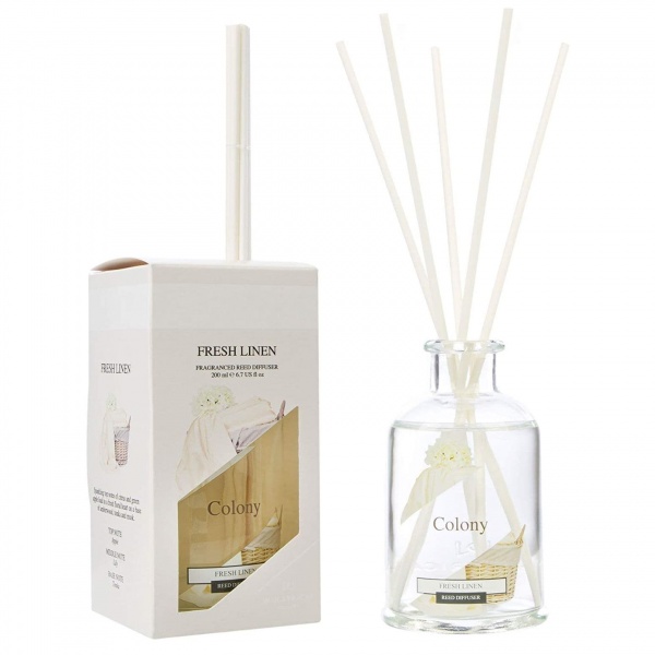 Fresh Linen Fragranced Reed Diffuser Colony Wax Lyrical 200ml