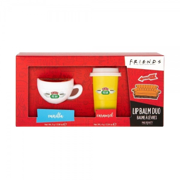 Friends Coffee Cup Lip Balm Duo Gift Set Mad Beauty 9g