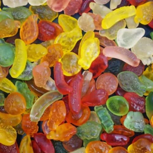 Fruit Gums Gummy No Added Sugar Free Pick & Mix Sweets De Bron 100g