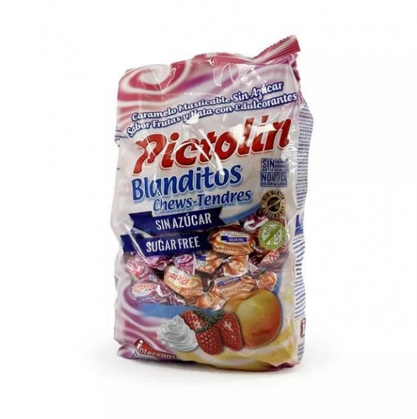 Fruit Raspberry Strawberry Peach Chews No Added Sugar Free Pick & Mix Sweets Blanditos Pictolin 1kg