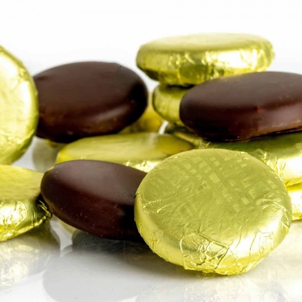 Ginger Cremes - Fondant Creams Yellow Foiled Whitakers Chocolates 400g
