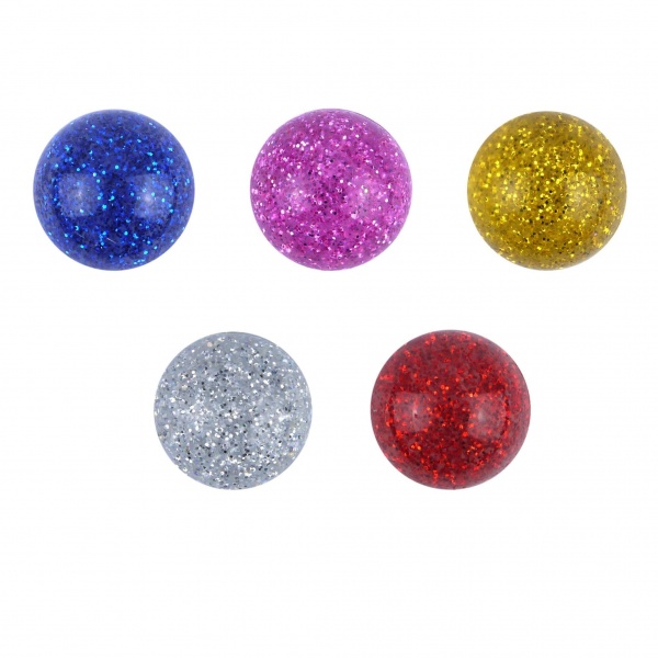 Glitter Bouncers - Assorted Colours Bouncy Jet Balls 32mm