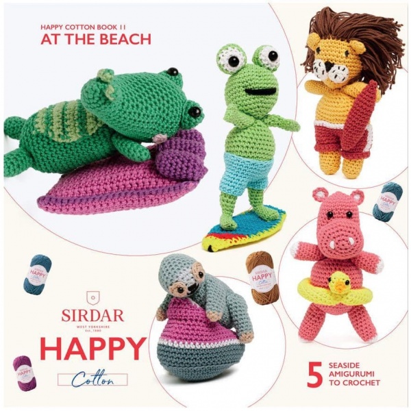 Happy Cotton Book 11 (At The Beach)  Amigurumi Crochet Patterns Sirdar