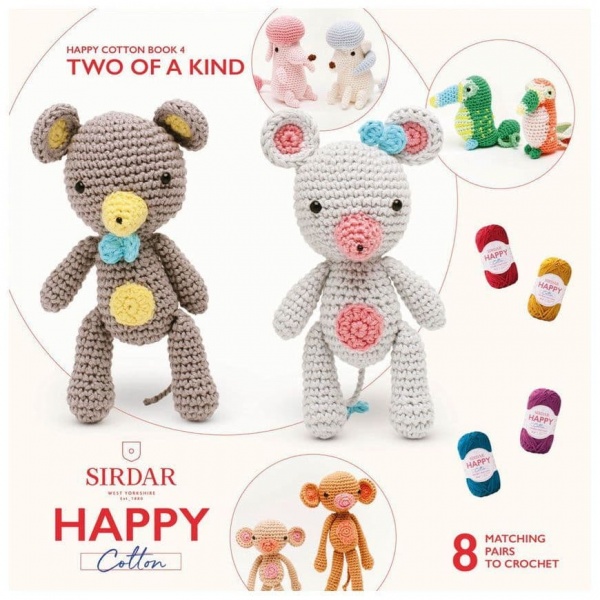 Happy Cotton Book 4 (Two Of A Kind)  Amigurumi Crochet Patterns Sirdar