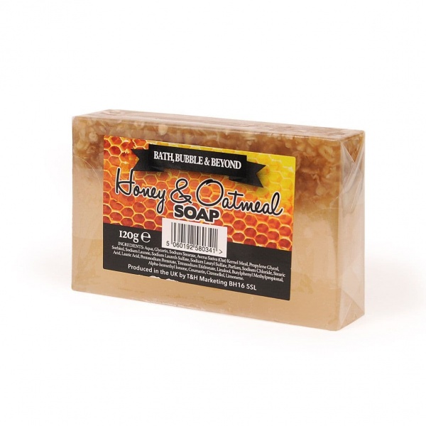 Honey & Oatmeal Exfoliating Glycerin Soap Slice - Bath Bubble & Beyond 120g