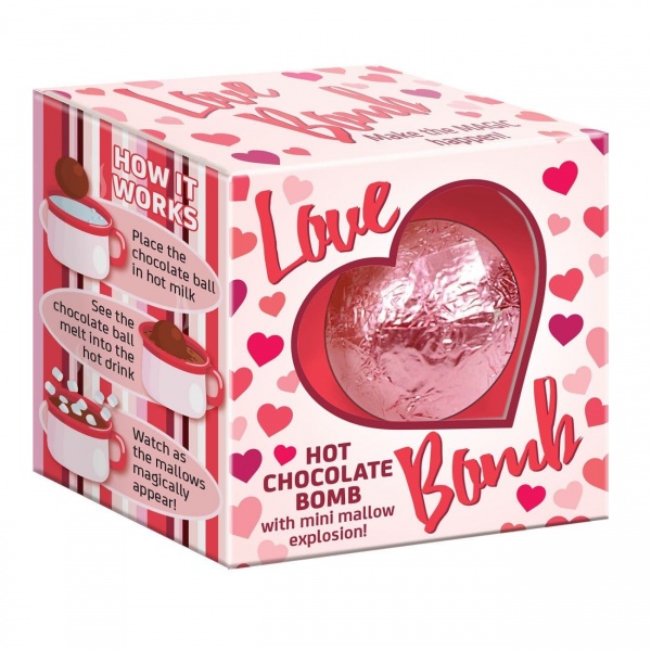 Hot Cocoa Love Bomb Milk Chocolate With Mini Marshmallows Rose Confectionery 24g