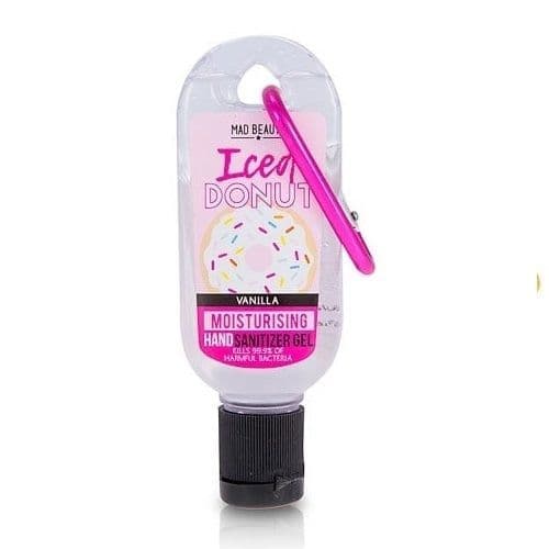 Iced Donut Vanilla Collection Clip & Clean Moisturising Travel Hand Sanitizer Gel 30ml Mad Beauty