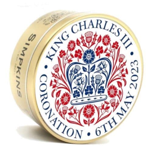 King Charles III Coronation Emblem Special Edition Sweets Tin Simpkins 175g