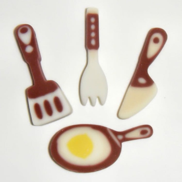 Kitchen Utensil Set Erasers - Small Novelty Rubbers - Set of 4