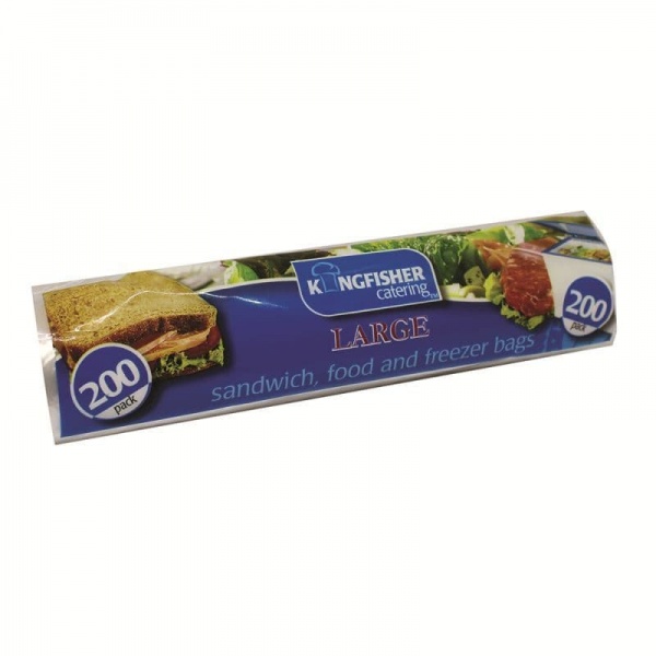 Large 34.5x22cm Sandwich Food Freezer Bags Kingfisher Catering (200 Pack)