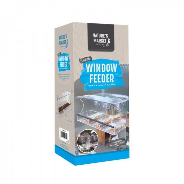 Large Window Bird Feeder Seed Nuts Wild Birds Kingfisher Bird Care