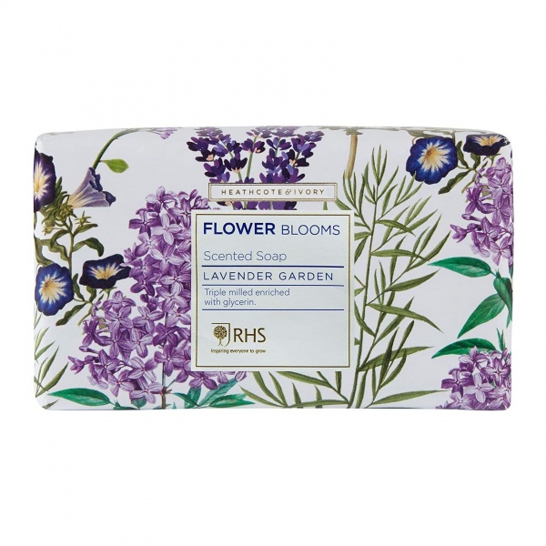Lavender Garden - RHS Flower Blooms Scented Glycerine Soap 240g Heathcote & Ivory