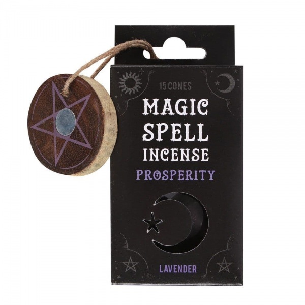 Lavender Prosperity Magic Spell Incense Cones & Holder Spirit of Equinox
