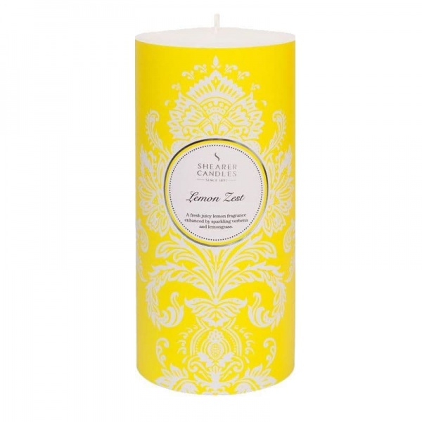 Lemon Zest Scented Pillar Candle - Shearer Candles