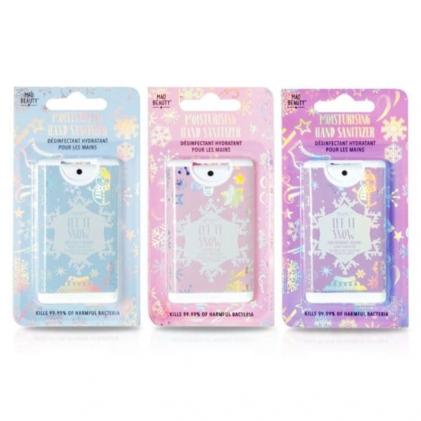 Let It Snow Moisturising Hand Sanitizer Spray 15ml Mad Beauty (Set of 3)