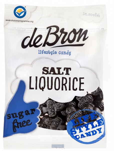Liquorice Salt Drop - De Bron No Added Sugar Free Sweets 100g