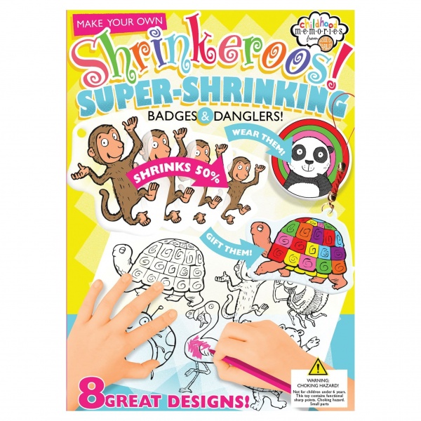Make Your Own Shrinkeroos Super Shrinking Badges & Danglers House Of Marbles - Age 3 Plus