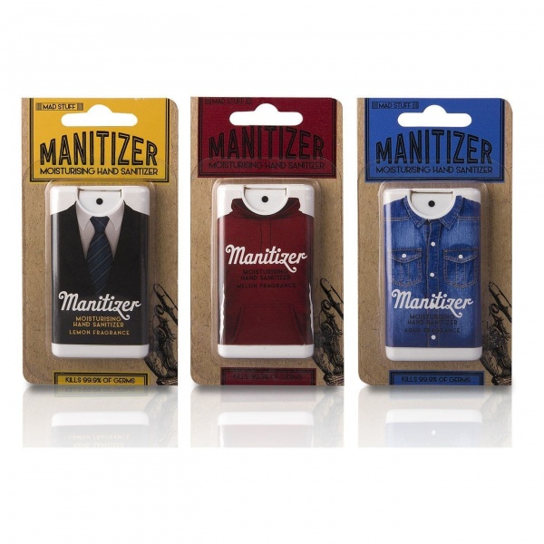 Manitizer Moisturising Hand Sanitizer Sprays 15ml Mad Beauty (Set of 3)