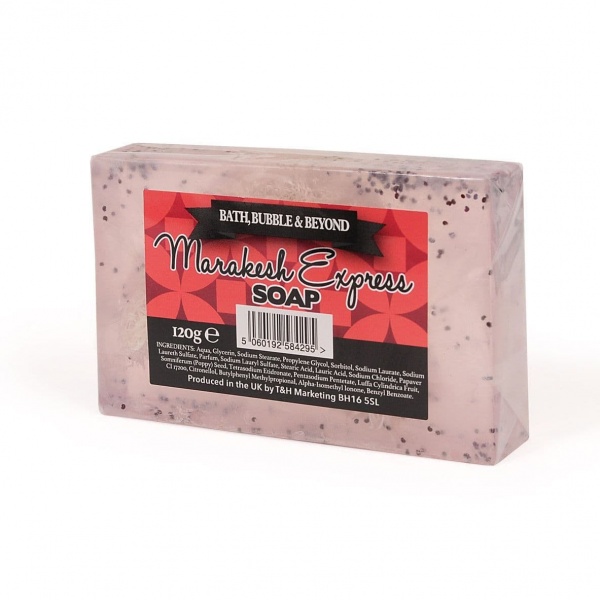 Marrakesh Express Patchouli & Rose Glycerin Soap Slice - Bath Bubble & Beyond 120g