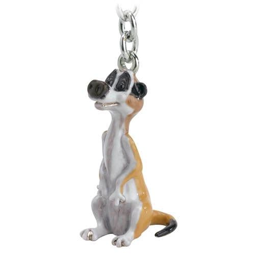 Meercat Charm Keyring & Shopping Trolley Coin by Little Paws Critters
