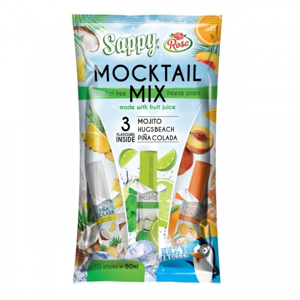 Mocktail Mix  Eezy Freezzy Squeezy Ice Pops 500ml (10 x 50ml)