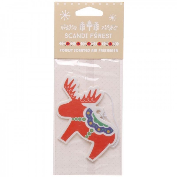 Moose Christmas Scandi Forest Scented Car Air Freshener Puckator