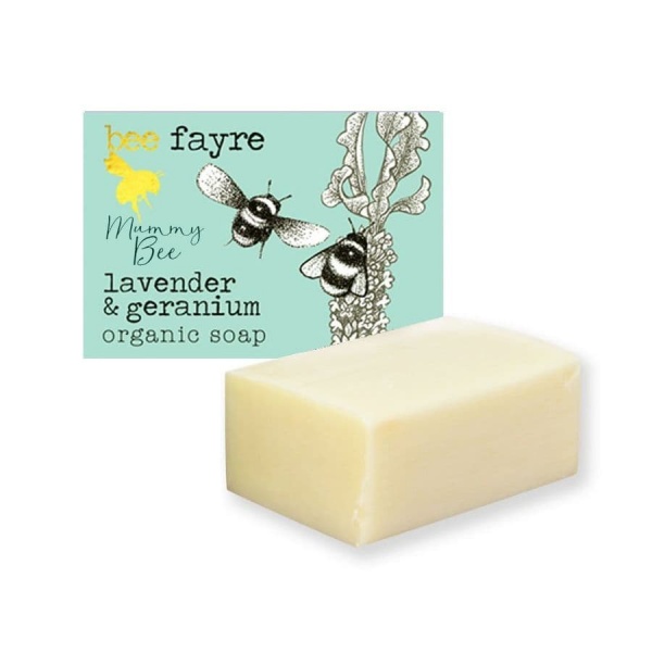 Mummy Bee Lavender & Geranium Organic Soap Beefayre 100g