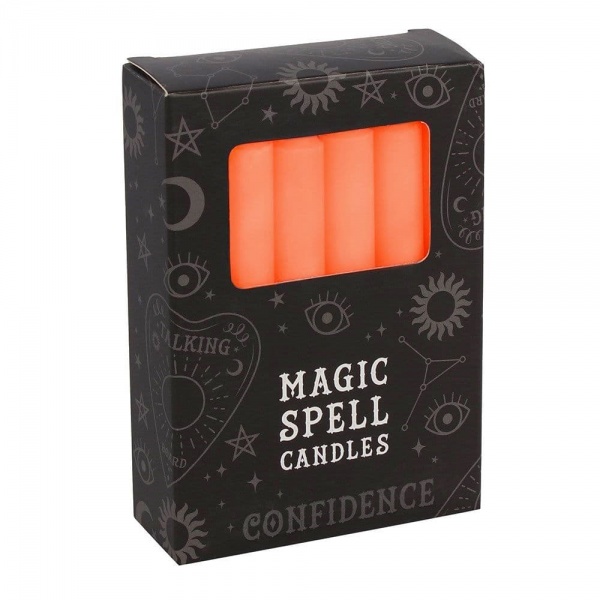 Orange Confidence Magic Spell / Angel Chimes Candles  Spirit of Equinox (Pack of 12)