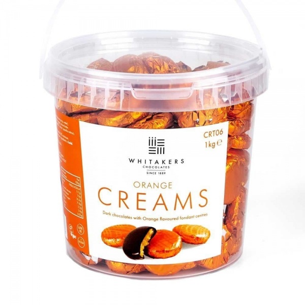 Orange Cremes - Fondant Creams Orange Foiled Whitakers Chocolates 1kg