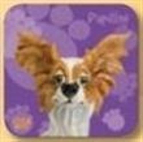PAPILLON - Fun Dog Breed Coaster by Little Paws