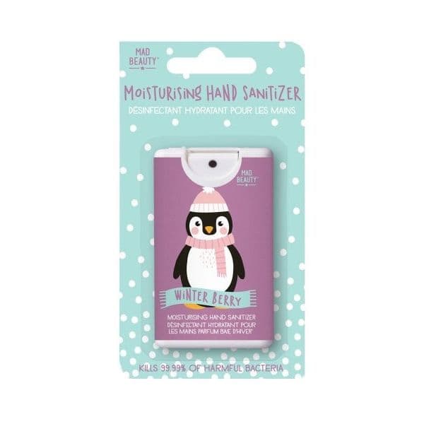 Penguin Winter Berry Love Christmas Moisturising Hand Sanitizer Spray 15ml Mad Beauty