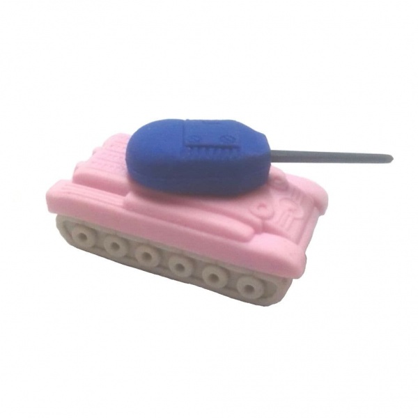 Pink & Blue Army Tank - 3D Novelty Erasers Rubbers