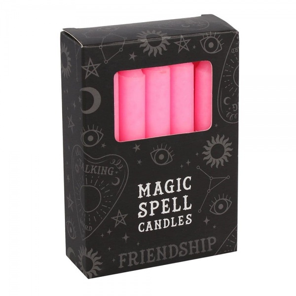 Pink Friendship Magic Spell / Angel Chimes Candles  Spirit of Equinox (Pack of 12)