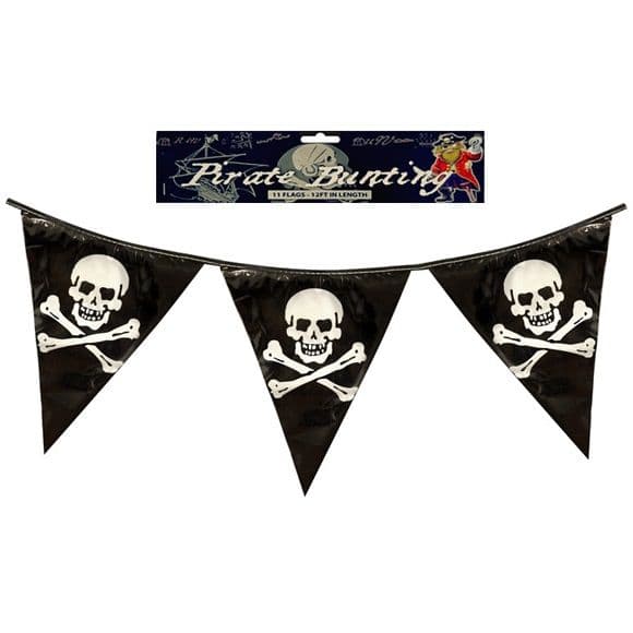 Pirate 11 Pennants Triangle Flags PVC Party Bunting Henbrandt 12ft 3.65m